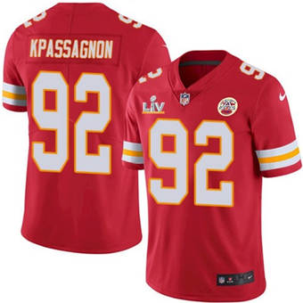 Super Bowl LV 2021 Men Kansas City Chiefs #92 Tanoh Kpassagnon Red Limited Jersey